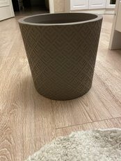 Горшок для цветов пластик, 9.5 л, 28х27 см, с вставкой, французcкий серый, Idea, Этна, М 3184 - фото 4 от пользователя