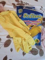 Перчатки хозяйственные резина, M, Dr.Clean - фото 2 от пользователя