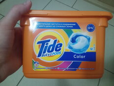 Капсулы для стирки Tide, Все в 1 Pods Color, 18 шт, капсула 24.8 г - фото 4 от пользователя