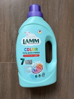 Гель для стирки Lamm, 1.3 л, для цветного белья, Color - фото 7 от пользователя