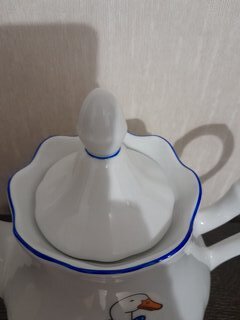 Чайник заварочный фарфор, 1.75 л, Добрушский фарфоровый завод, Гуси, Романс, 3С1777/1Ф34 - фото 4 от пользователя