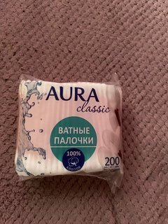 Ватные палочки 200 шт, полиэтилен, Aura, Classic, 8434 - фото 5 от пользователя