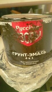 Грунт-эмаль Русские узоры, 4в1, по ржавчине, быстросохнущая, алкидная, полуглянцевая, черная, 1.8 кг - фото 1 от пользователя