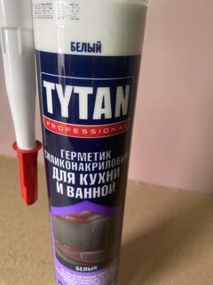 Герметик силикон-акриловый, для кухни и ванной, Tytan, 16159, 280 мл, белый - фото 5 от пользователя