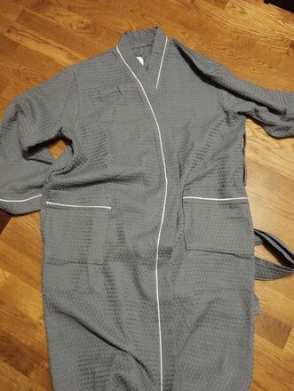 Халат унисекс, вафельный, 100% хлопок, серый, XXL-XXXL, 56-58, Barkas, AI-0106021 - фото 3 от пользователя