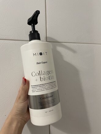 Бальзам-ополаскиватель для поврежденных волос, Mixit, Hair Expert, восстанавливающий, 1 л - фото 5 от пользователя