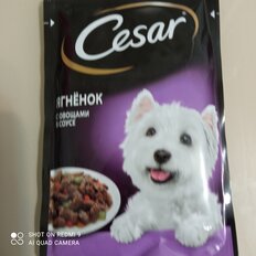 Корм для животных Cesar, 85 г, для собак, кусочки в соусе, ягненок с овощами, F5873 - фото 7 от пользователя