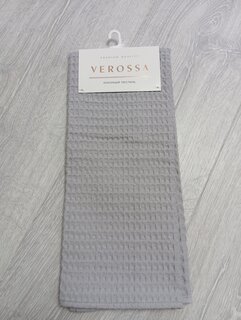 Полотенце кухонное вафельное, 40х70 см, 100% хлопок, Verossa, стальной серое, Россия - фото 2 от пользователя