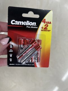 Батарейка Camelion, ААА (LR03, 24A), Plus Alkaline, щелочная, 1.5 В, блистер, 4+2 шт, 15307 - фото 2 от пользователя