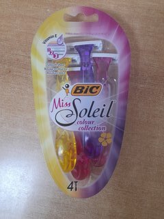 Станок для бритья Bic, Miss Soleil Color, для женщин, 4 шт, одноразовые, 931539 - фото 1 от пользователя