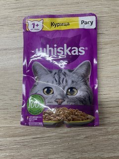 Корм для животных Whiskas, 75 г, для взрослых кошек 1+, рагу, курица, пауч, G8478 - фото 2 от пользователя