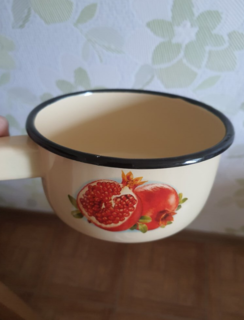 Ковш сталь, эмалированное покрытие, 1 л, стальная ручка, с декором, СтальЭмаль, 1с22С, в ассортименте - фото 1 от пользователя