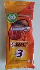 Станок для бритья Bic, Sensitive, для мужчин, 3 лезвия, 4 шт, одноразовые, 8729022 - фото 4 от пользователя