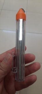 Припой с канифолью и флюсом Sn60% Pb40%, TDM Electric, 16 г, диаметр 1 мм, пластиковая туба, серия Алмаз, SQ1025-0205 - фото 3 от пользователя