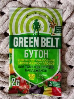 Удобрение Бутон-П, для томатов и перцев, стимулятор плодообразования, органоминеральное, гранулы, 2 г, Green Belt - фото 4 от пользователя