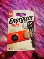 Батарейка Energizer, CR2032, Lithium, литиевая, 3 В, блистер, 2 шт, Кб699508 - фото 1 от пользователя