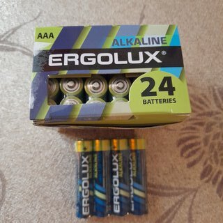 Батарейка Ergolux, ААА (LR03, 24A), Alkaline, щелочная, 1.5 В, блистер, 24 шт, 14213 - фото 1 от пользователя