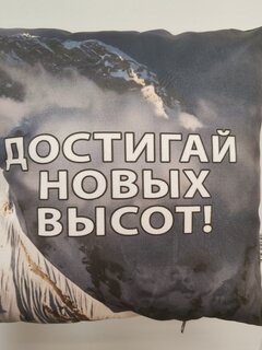 Подушка декоративная, 40х40 см, Достигай новых высот, 100% полиэстер - фото 1 от пользователя