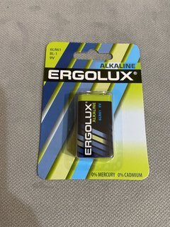 Батарейка Ergolux, 9V (6LR61), Alkaline, щелочная, 9 В, блистер, 11753 - фото 4 от пользователя