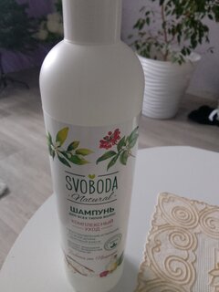 Бальзам-ополаскиватель для всех типов волос, Svoboda Natural, Женьшень, зеленый чай и провитамин B5, 430 мл - фото 2 от пользователя