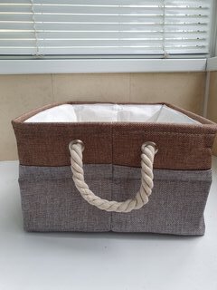 Корзина для хранения, 40х30х20 см, прямоугольная, полиэстер, серая, Y4-7072 - фото 2 от пользователя