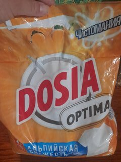 Стиральный порошок Dosia, 4 кг, автомат, для белого белья, Optima Альпийская свежесть - фото 2 от пользователя