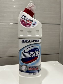 Чистящее средство универсальное, Domestos, Ультра белый, гель, 1 л - фото 7 от пользователя