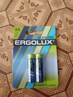 Батарейка Ergolux, АА (LR6, 15A), Alkaline, щелочная, 1.5 В, блистер, 2 шт, 11747 - фото 4 от пользователя