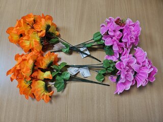Цветок искусственный пасхальный, Георгин, 7 головок, 40 см, в ассортименте, FY075 - фото 3 от пользователя