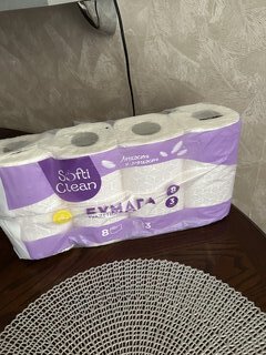 Туалетная бумага Softi Clean, 3 слоя, 8 шт, 15.24 м, с втулкой, белая - фото 8 от пользователя