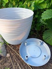 Горшок для цветов пластик, 5.5 л, 22х20 см, с поддоном, серый, Idea, Дюна, М 3070 - фото 5 от пользователя