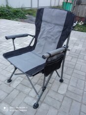 Кресло складное 50х50х94 см, серое, полиэстер 600D, с карманом, с сумкой-чехлом, 150 кг, Y9-033 - фото 7 от пользователя