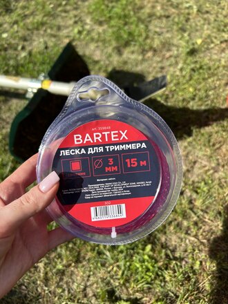Леска для триммера 3 мм, 15 м, квадрат, Bartex, скрученная, красная - фото 4 от пользователя