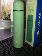 Термос нержавеющая сталь, 0.75 л, Daniks, Verde, колба нержавеющая сталь, зеленый, SL-75Z-5615C-soft - фото 7 от пользователя