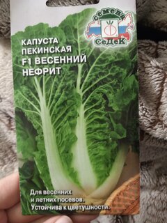 Семена Капуста пекинская, Весенний Нефрит F1, 0.3 г, цветная упаковка, Седек - фото 1 от пользователя