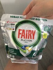 Капсулы для посудомоечной машины Fairy, Platinum All in One Лимон, 27 шт - фото 3 от пользователя