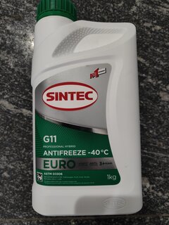 Антифриз Sintec, Euro, G11, 1 кг, зеленый, 990553 - фото 5 от пользователя