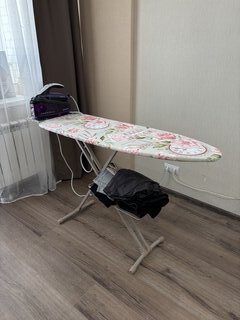 Доска гладильная 122х40 см, Доброе утро, подставка для утюга, гладильный рукав, встроенная розетка, полка для белья, Nika, Н9/14, разноцветная - фото 1 от пользователя