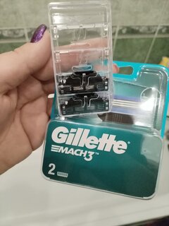 Сменные кассеты для бритв Gillette, Mach3, для мужчин, 2 шт - фото 2 от пользователя