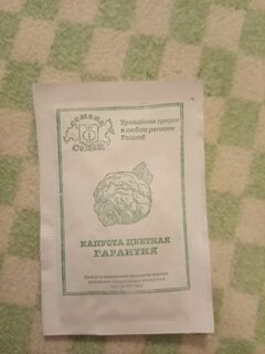 Семена Капуста цветная, Гарантия, 0.5 г, белая упаковка, Седек - фото 8 от пользователя