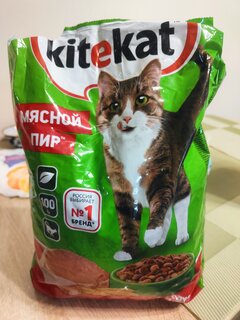 Корм для животных Kitekat, 1900 г, для взрослых кошек, сухой, мясной пир, пакет, 10132142 - фото 4 от пользователя