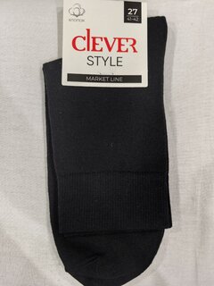 Носки для мужчин, хлопок, Clever, Market line, черные, р. 27, M1003 - фото 2 от пользователя