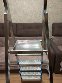 Стремянка 1 секция, 6 ступеней, сталь, 1.65 м, 120 кг, оцинкованная, Dogrular, Ярус, 122206 - фото 8 от пользователя