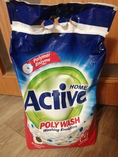 Стиральный порошок Active, 3 кг, автомат, универсальный, Poly Wash - фото 1 от пользователя