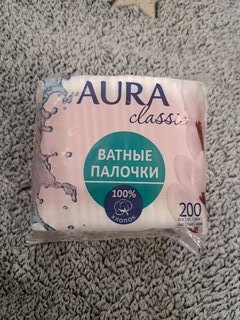 Ватные палочки 200 шт, полиэтилен, Aura, Classic, 8434 - фото 2 от пользователя