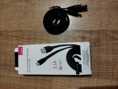 Кабель USB, OLMIO, microUSB, 2.1 А, 1 м, плоский, черный, 038658 - фото 4 от пользователя