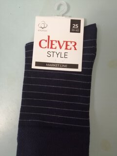 Носки для мужчин, хлопок, Clever, Market line, темно-синие, р. 25, M1001 - фото 2 от пользователя
