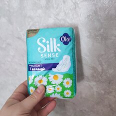 Прокладки женские Ola, Silk sense ultra night Ромашка, 7 шт, ультратонкие - фото 9 от пользователя