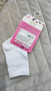 Носки детские для девочки, хлопок, Omsa, Calzino, белые, р. 19-22, 22A01 - фото 4 от пользователя