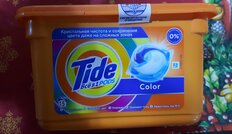 Капсулы для стирки Tide, Все в 1 Pods Color, 15 шт, капсула 22.8 г - фото 4 от пользователя